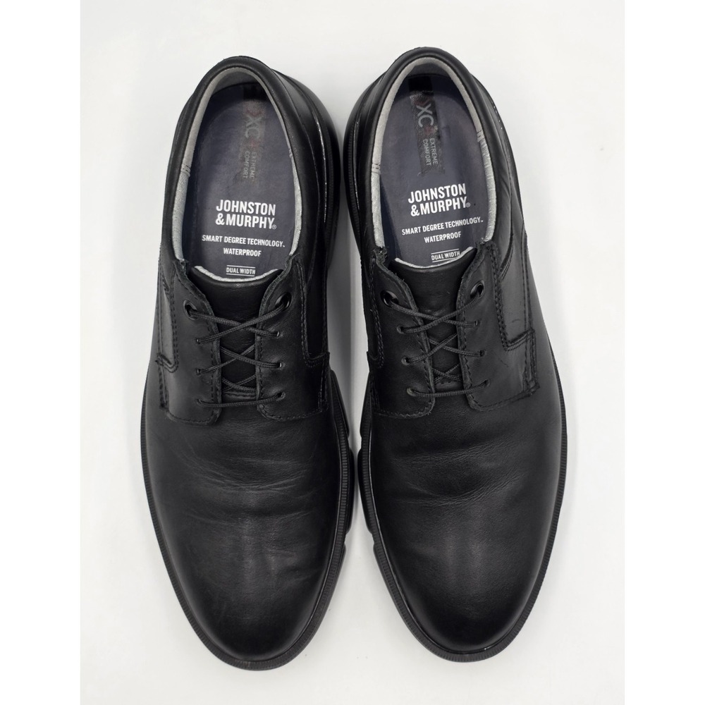 Johnston & Murphy XC4 Tanner Plain Toe Oxford 20-1317 Black Leather10M DualWidth - Picture 8 of 13